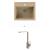 Alveus ATROX 30 SET kuchynský granit. drez so sifón. 59x50 + batéria AFRA Beige