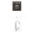 Alveus ATROX 10 SET kuchynský granit. drez so sifón. 40x50 Black + batéria TINA Chróm