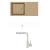 Alveus CADIT 50 SET kuchynský granit. drez so sifón. 100X50 + batéria SIROS Beige