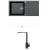 Alveus CADIT 50 SET kuchynský granit. drez so sifón. 100X50 + batéria AFRA Black