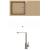 Alveus CADIT 50 SET kuchynský granit. drez so sifón. 100X50 + batéria AFRA Beige