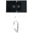 Alveus CADIT 70 SET kuchynský granit. dvojdrez so sifón. 79X50 Black + batéria TINA Chróm