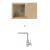 Alveus CADIT 20 SET kuchynský granit. drez so sifónom 79x50 Beige + batéria SIROS Chróm