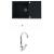 Alveus CADIT 40 SET kuchynský granit. drez so sifónom 86x50 Black + batéria TINA Chróm