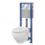 Cersanit AQUA 21 Podomietkový SET+WC závesné MODUO+sed. Slim duro SC+tlačítko chr.lesk