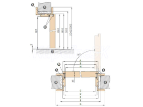 Erkado Nastaviteľná zárubňa MDF Greko 220-240 pre akciový set