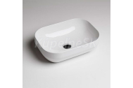 AXA DECUS 50 obdĺžnikové umývadlo na plochu, 50x35x15 cm, biela lesklá