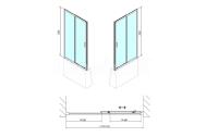 Polysan DEEP sprchové dvere šírka 130 cm,výška 165 , číre sklo