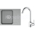 FRANKE SETT94Š tectonitový drez 620x500 mm OID 611-62 šedá+batéria FP 9000.031 Chróm