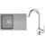 FRANKE SETT96Š tectonitový drez 780x500 mm OID 611-78 šedá+batéria FP 9000.031 Chróm