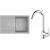 FRANKE SETT104Š tectonitový drez 780x500 mm S2D 611-78 šedá+batéria FP 9000.031 Chróm