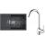 FRANKE SETT106Č tectonitový drez 780x500 mm S2D 611-78 XL čierna+batéria FP 9000.031 Chróm