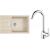 FRANKE SETT106BE tectonitový drez 780x500mm S2D 611-78 XL béžová+batéria FP 9000.031 Chróm