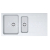 Franke Orion drez Tectonite OID 651 biela 1000x510,sifón,E77000.166