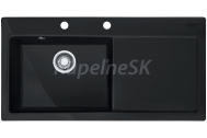 Franke Mythos keramický drez Fraceram MTK 611-100/2 Onyx 1000x510+sitkový ventil