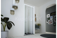 Hopa DECO N2S zalamovacie sprchové dvere 70x200 cm,Číre sklo,rám Biely,Ľavé
