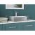 Besco VERA GLAM umývadlo na dosku z liateho mramoru 50x42x17 cm Strieborné