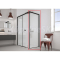 Hopa Forte DECO F1AB bočná stena 90x200 cm,sklo Fasciato,rám Biely