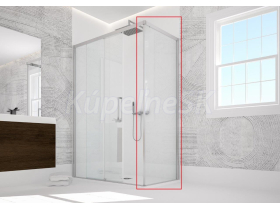 Hopa Forte ESSENCE F1AB bočná stena 75x200 cm,sklo Stampato C,rám Hliník ossidato