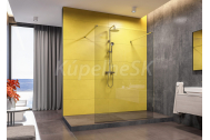 Aquatek OASIS F3 WALK IN pevné sklo 100x200 cm, profil Chróm,sklo Číre