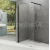 RAVAK GW9W70300Z1 WALK IN WALL Sprchový kút 90x200cm Profil BLACK sklo Číre + vešiak