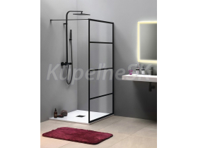 Gelco CURE BLACK Walk-in sprchová zástena 800 mm,sklo Číre,rám Čierna matná