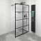 Gelco CURE BLACK Walk-in sprchová zástena 1400 mm,sklo Číre,rám Čierna matná CB140
