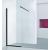 Hopa LAGOS BLACK walk-in pevná stena 80x195 cm,rám Čierny Al, sklo Číre,1x vzpera