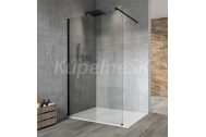 Gelco VARIO BLACK Walk-in sprchová zástena inšt. k stene, číre sklo, 700 mm+1x profil