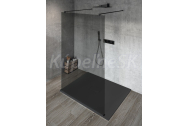 Gelco VARIO BLACK Walk-in sprchová zástena do priestoru, dymove sklo, 1100 mm+2x vzpera