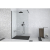 Besco AVEO BLACK Walk-in sprchový kút 100x195 cm,1x vzpera, rám Čierny Al, sk.číre 8mm