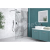 Besco LEAFY Walk-in sprchový kút 110x200cm Univerzálny, rám Čierny Al, sk.maľované,1x vzpe