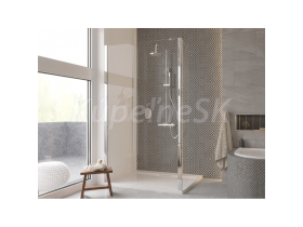 Besco ECO-N Walk-in sprchový kút 100x195cm Univerzálny, rám Chróm Al, sk.číre 6mm,1x vzper