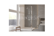 Besco ECO-N Walk-in sprchový kút 120x195cm Univerzálny, rám Chróm Al, sk.číre 6mm,1x vzper