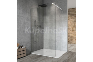 Gelco VARIO WHITE jednodiel. sprch. zást. na inštal. k stene,1x profil,Číre sklo,š. 120 cm