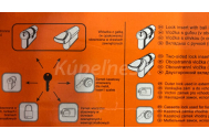 Porta Doors Steel SAFE vložka 2x Vložka/ručná na jeden kľúč-otvárania dverného krídla dnu