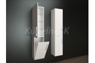 Aquatek Ceramica Latina ZEN2 ĽAVÝ Závesná vysoká skrinka 1 dvierka 1 koš 32x175x30 Biela