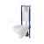 Cersanit B598 TechLine Podomietkový SET+WC ARTECO CleanOn+sedadlo DP SC+tlačítko chr.lesk