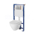 Cersanit B606 TechLine Podomietkový SET+WC MILE Plus CleanOn+sed SC SLIM +tlačítk chr.lesk