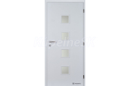Doornite CPL laminátové QUADRA SKLO Biela (Egger W980) hladká interiérové dvere