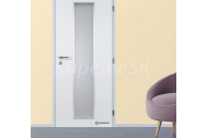 Doornite CPL laminátové ALU LINEA Biela (Egger W980) interiérové dvere, DTD