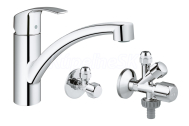 GROHE 32838000 EUROSMART Drezová batéria stojánková s rohovým ventilom, chróm
