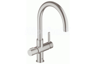 GROHE Red Duo Páková drezová batéria,samostatné ovládanie pre vriacu vodu,Supersteel30033D