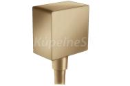Hansgrohe FixFit prípojka hadice Square so spätným ventilom,kartáčovaný Bronz