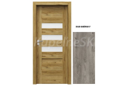 PORTA Doors SET Rámové dvere KONCEPT H3, sklo Matné, 3D fólia Dub Sibírsky + zárubňa