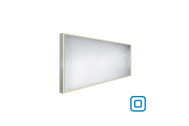 Nimco kúpeľňové LED podsvietené zrkadlo 1400x700 mm 430 W s dotykovým senzorom,hliník. rám