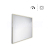 Nimco kúpeľňové LED podsvietené zrkadlo 600x600 mm 30 W s dotykovým senzorom,hliníkový rám