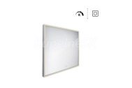 Nimco kúpeľňové LED podsvietené zrkadlo 600x600 mm 30 W s dotykovým senzorom,hliníkový rám