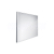 Nimco kúpeľňové LED podsvietené zrkadlo 700x700 mm 32 W,hliníkový rám