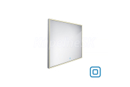 Nimco kúpeľňové LED podsvietené zrkadlo 700x700 mm 32 W s dotykovým senzorom,hliníkový rám